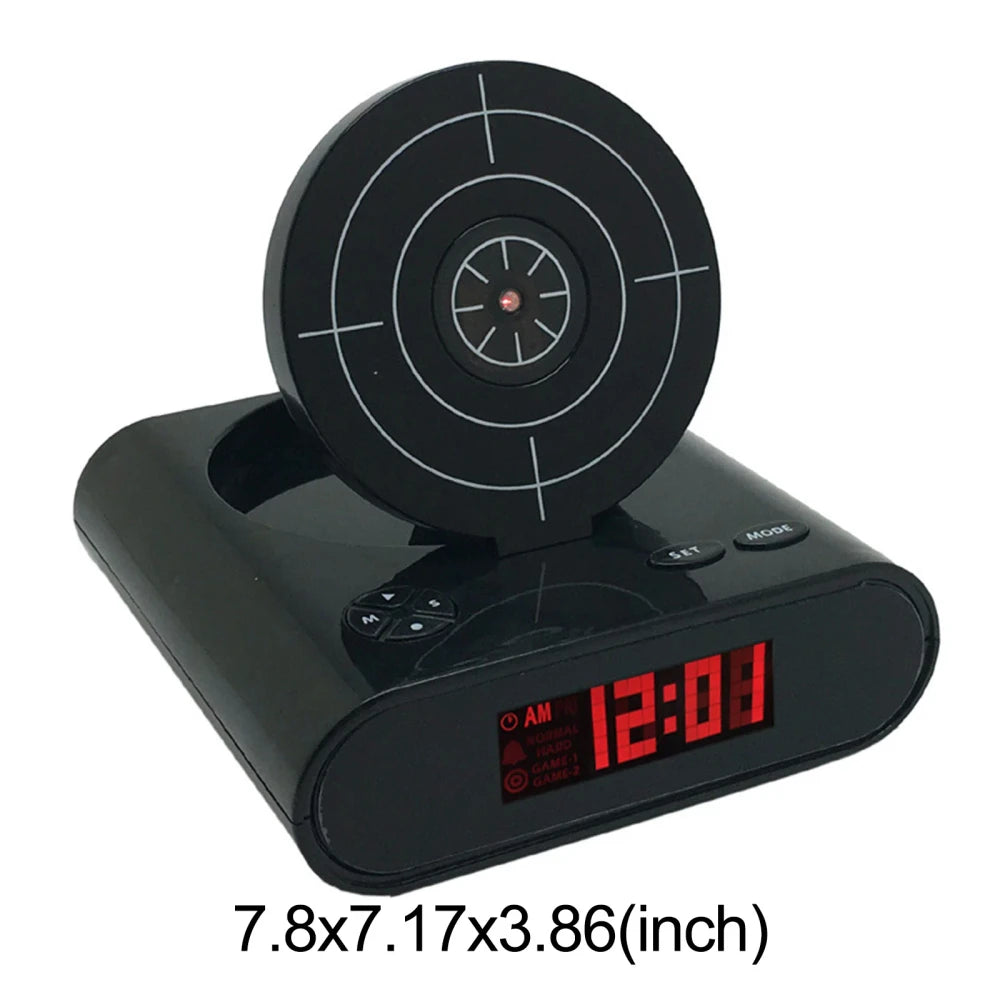 Interactive Pistol Shooting Alarm Clock